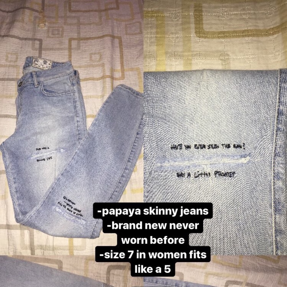 Papaya skinny jeans🤩